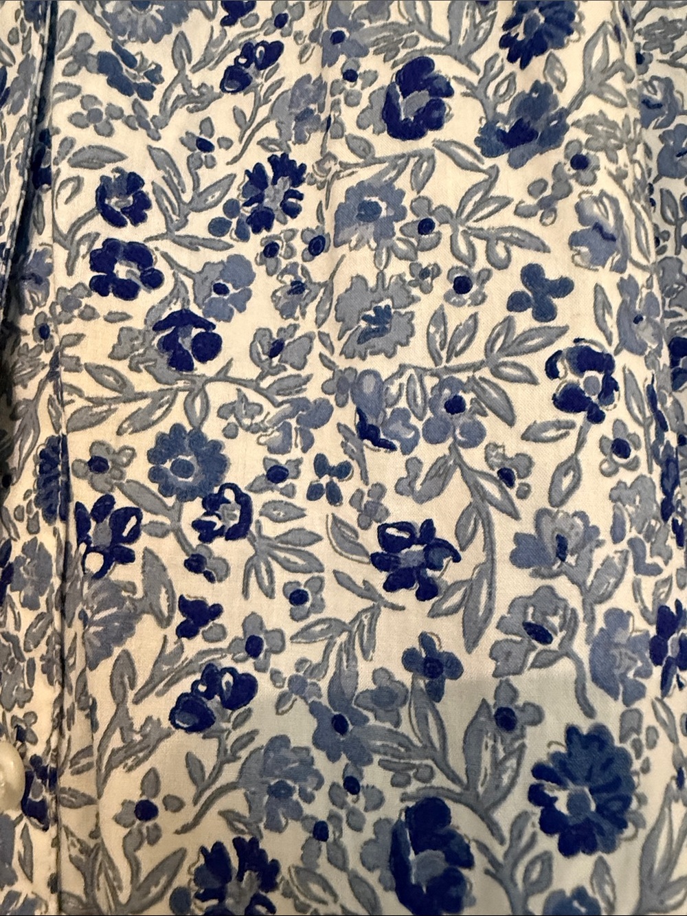 Blue and White Floral Ruffle Tier Dress - Picture 4 of 4